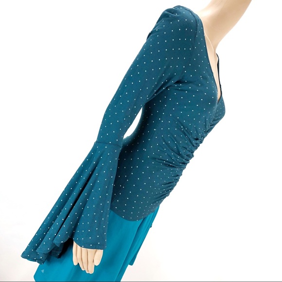 New Free People long sleeve blue Large(27) - Picture 1 of 8